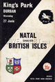 Natal v British Isles 1962 rugby  Programmes